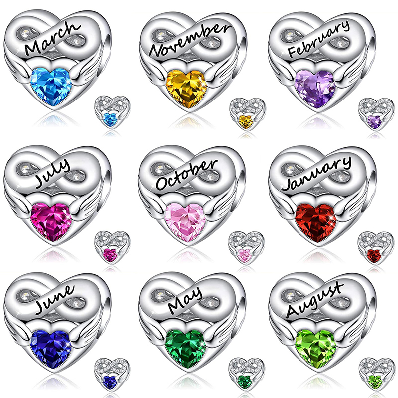 Perles breloque de diciembre en argent Sterling 925, à la mode, pour Bracelet Original de marque de 3mm, bricolage, cadeau