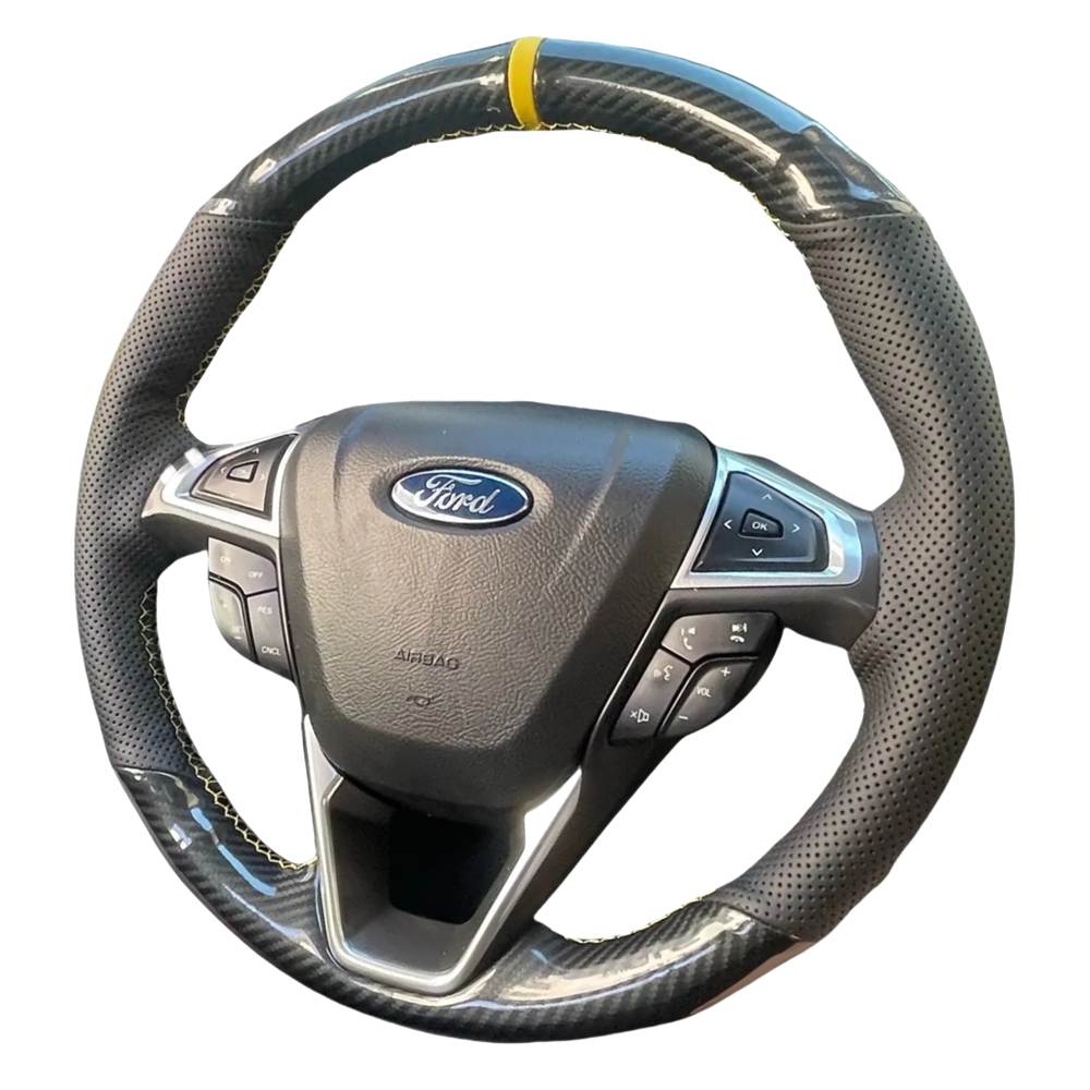 Mão costurado camurça couro tampa do volante do carro, Auto Steering Case, Ford Fusion, Mondeo, 2013, 2014, EDGE, 2015, 2016, DIY