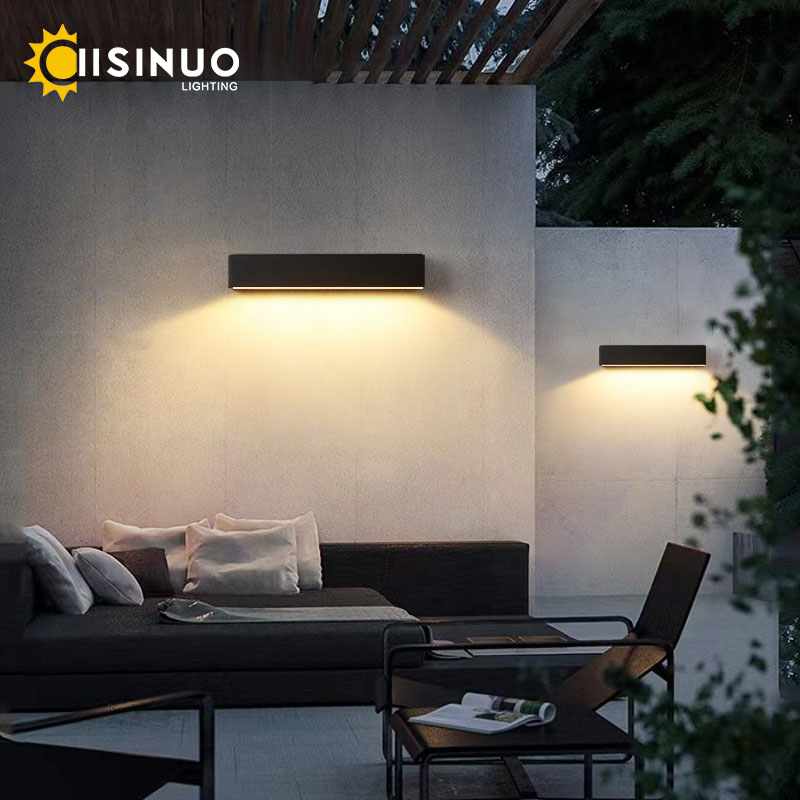 LED Outdoor Veranda Wand leuchten Aluminium Außenwand leuchten IP65 wasserdichte Lampe für Haus Terrasse Tür Garage Dekor