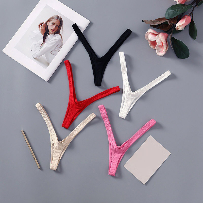 Culotte string en coton pour femme, coupe taille basse, sexy, à bord étroit, respirante, douce pour la peau, conçue pour un style élégant