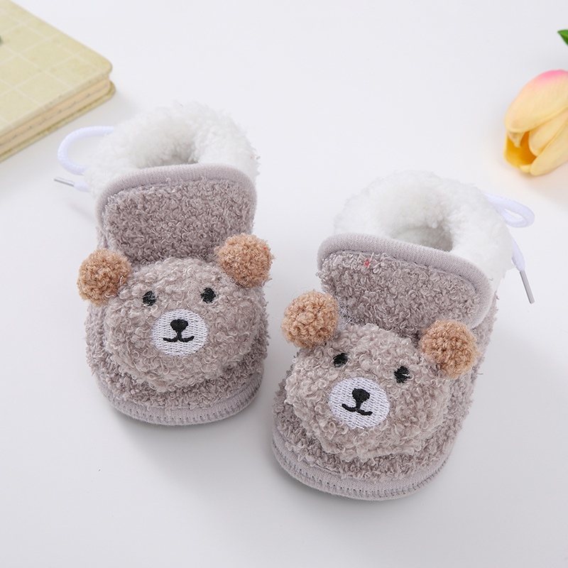 Zimowe śnieżne buty dziecięce nowonarodzonego malucha buty ocieplane zimowe pierwsze chodziki niemowlęta dziewczynki buty dla chłopców miękkie podeszwa urocze butki na śnieg z kreskówek