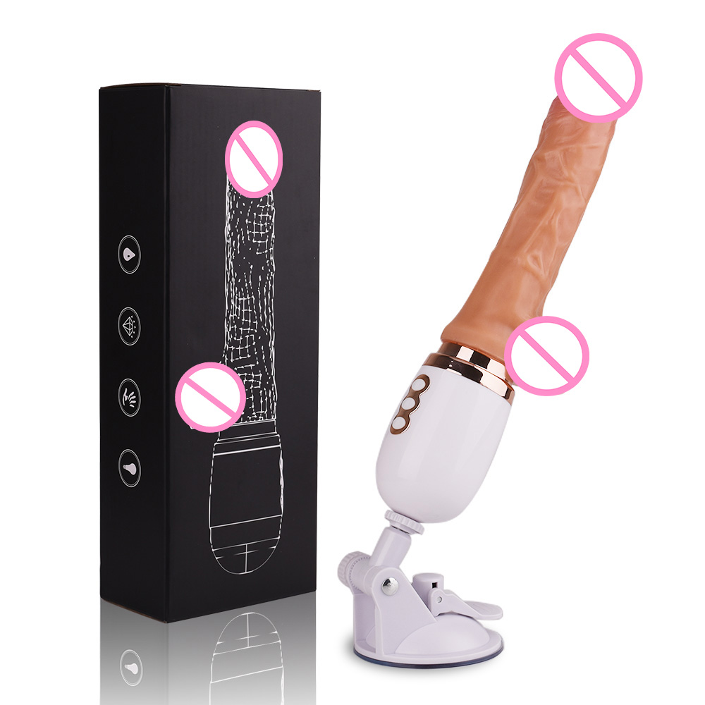 Mainan Seks untuk Wanita Pistol Dildo Elektrik Mesin Seks Simulasi Vibrator Teleskopik Masturbasi Wanita Mesin Otomatis