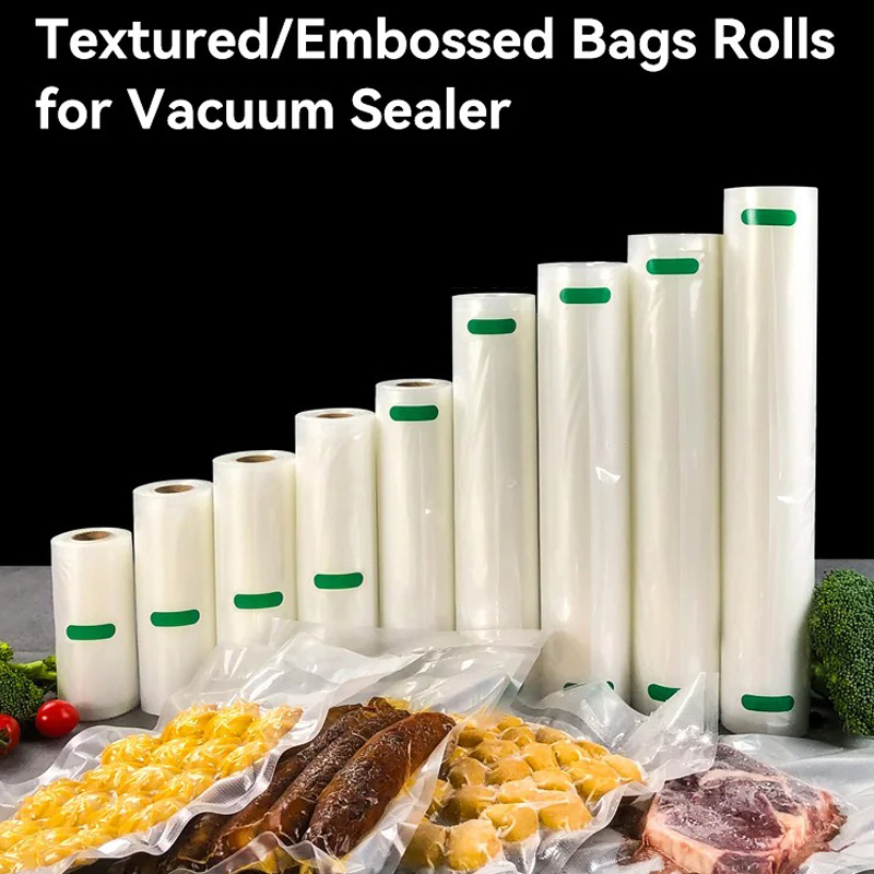 食品用真空バッグ 真空シーラー 食品鮮度長持ち 12+15+20+25+30cm*500cm ロール/ロット 真空パック機用バッグ