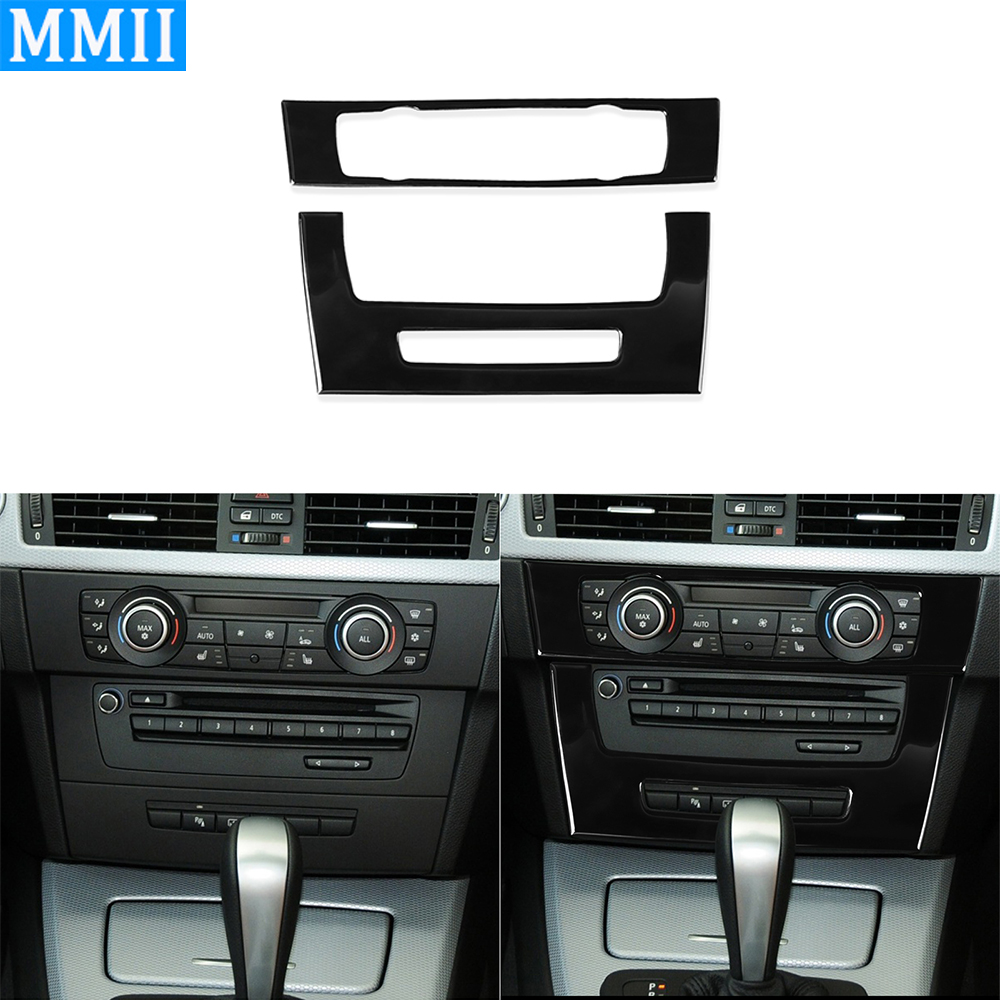 Для Bmw 3 серии 2005-2012 e90 e92 фортепиано черный кондиционер CD панель управления пластиковая крышка аксессуары для интерьера автомобиля Наклейка