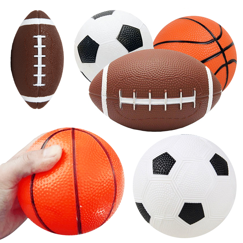 1/2/3PCS Balls Football Basketball Rugby Elastic Inflation Mini Balls Colorful Sports Outdoor Games Supplies Party Souvenirs ZYF