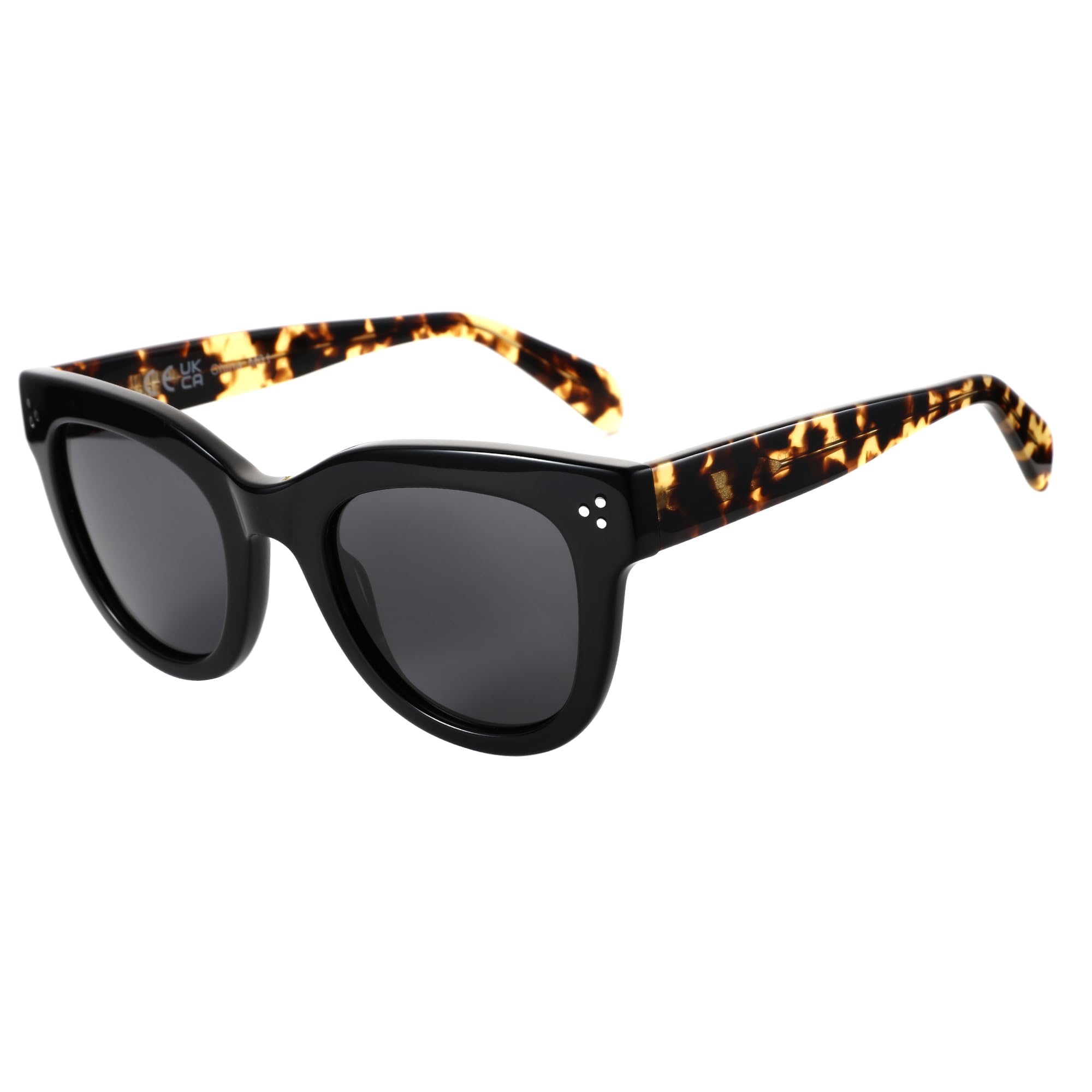 Bluemoky óculos de sol polarizados de acetato, elegante, design de borboleta, proteção uv400, óculos de sol quadrados para mulheres, presente de férias