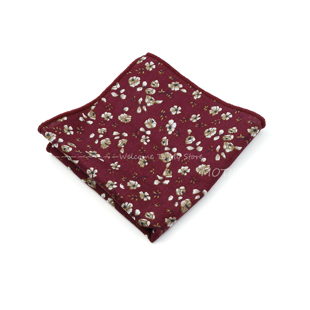 Lenço De Flor De Algodão Para Homens, Lenço Casual, Terno De Casamento, Lenço Quadrado De Bolso, Acessórios De Lazer, Presentes, Novo
