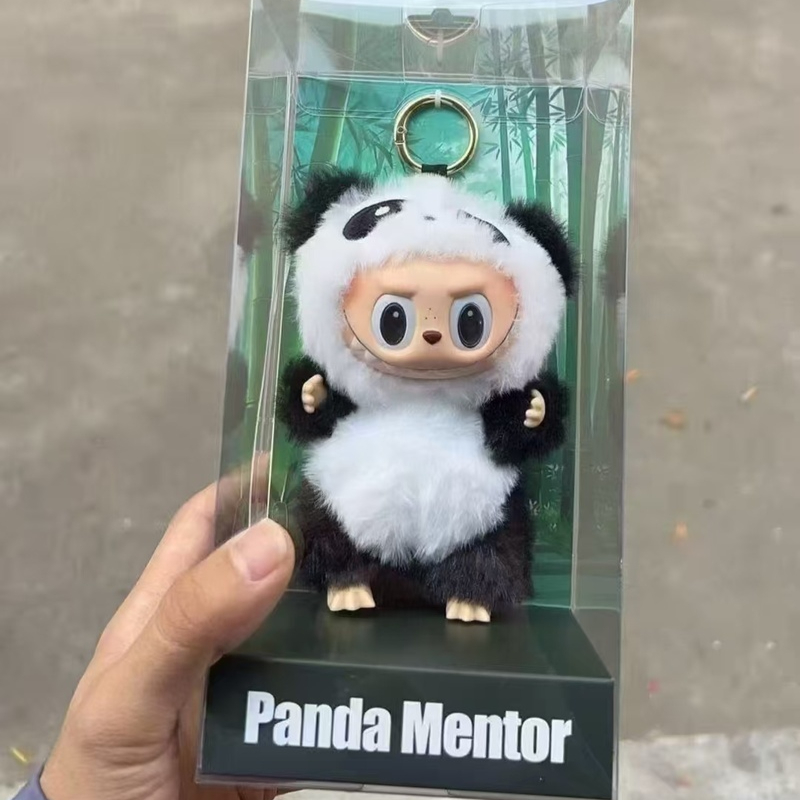 Labubu Panda Mentor Series กล่องตาบอดตุ๊กตาไวนิลน่ารักอินเทรนด์เครื่องประดับพวงกุญแจรวบรวม 1:1 Replica คุณภาพสูงของขวัญวันเกิด