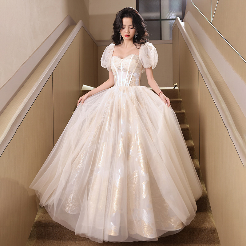Vestido de noite feminino 2026 novo estilo celebridade aniversário vestido de princesa adulto cerimônia formatura banquete anfitrião vestido de noite