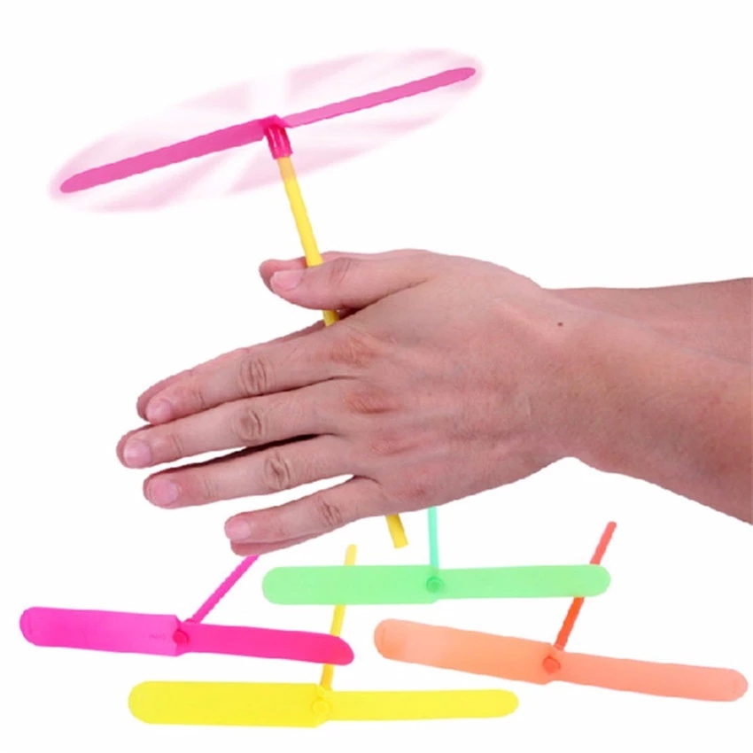 10/20 Peças de Brinquedo Clássico de Plástico em Forma de Libélula, Propulsor Rotativo, Presente para Atividades ao Ar Livre, Cores Aleatórias