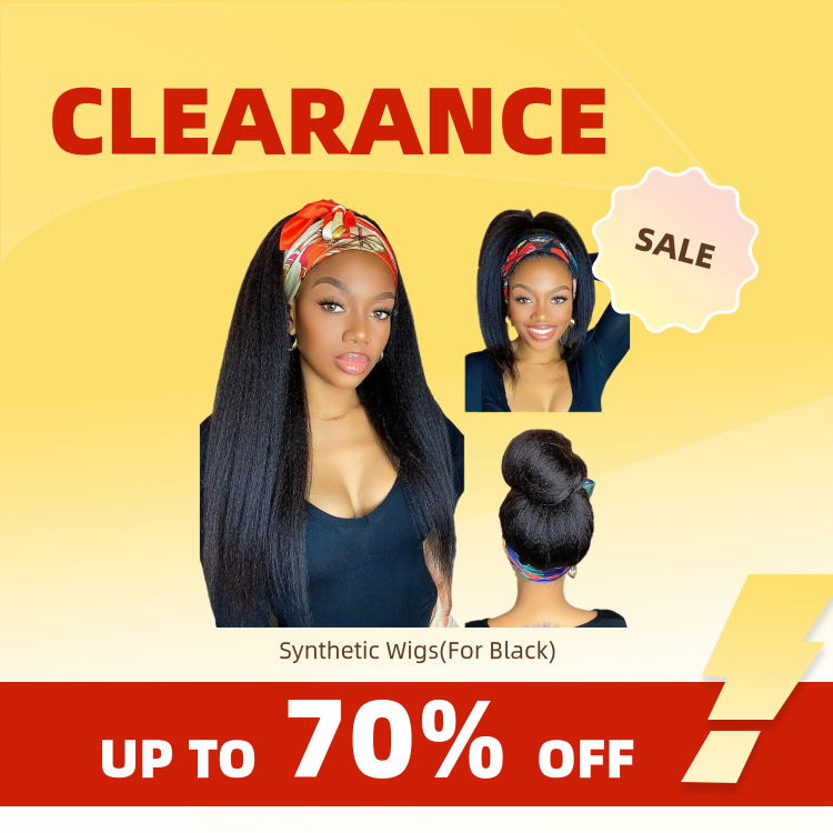 Clearance_Kinkyตรงแถบคาดศีรษะวิกผมสังเคราะห์สําหรับผู้หญิงYakiตรงWigsสีดําแถบคาดศีรษะผมง่ายสไตล์ไม่มีลูกไม้ด้านหน้า
