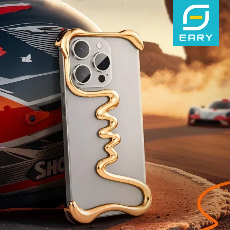 Eary-funda de teléfono minimalista para iPhone 16/15 Pro Max, carcasa de Metal de aluminio, protección de grado militar, a prueba de golpes, 14 Plus