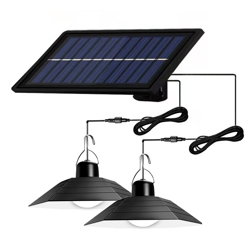 1pc luz de parede externa solar cabeça dupla luz ao ar livre solar jardim luz de parede dividida iluminação interna e externa