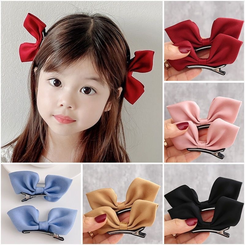 2 STUKS Nieuwe Koreaanse Boog Haarspelden Kinderen Zoete Hoofddeksels Meisjes Clips Haarspeldjes Leuke Haarspelden Haaraccessoires
