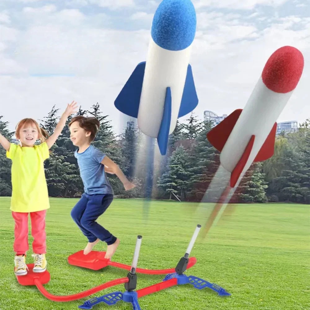 Outdoor rocket foot pump, outdoor inflatable flying rocket suit, jumping air-powered rocket launcher, gift