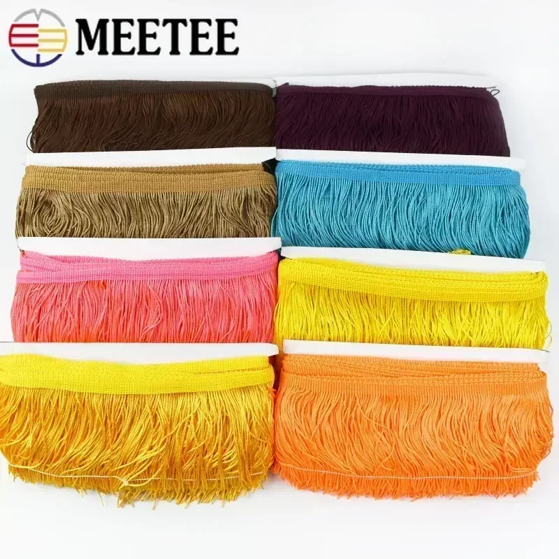 10 Yards 10/15/20/30cm Polyester Quastenborte Fransenband DIY Lateinkleid Fransen Kleidungsdekoration Vorhang Nähzubehör