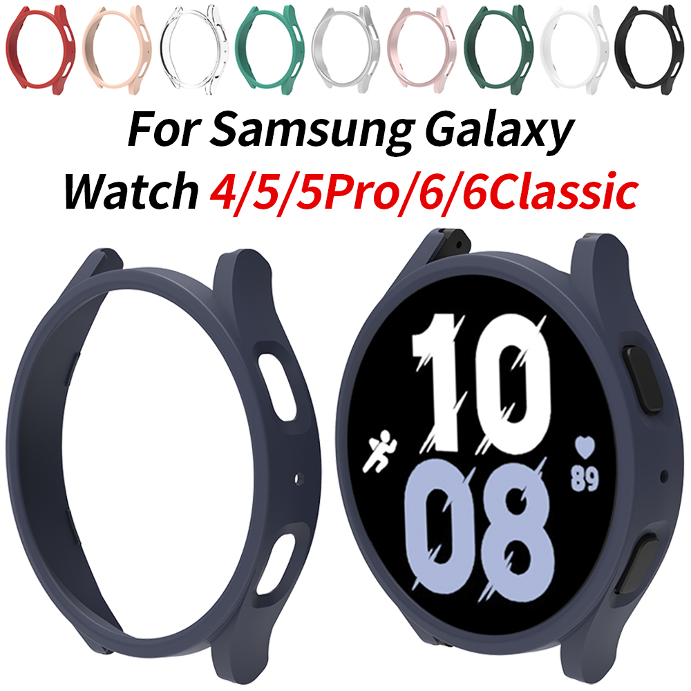 Funda para Samsung Galaxy Watch 4/5/6 40mm 44mm 5pro 45mm Funda PC Mate Protectora Bumper Shell para Galaxy Watch 6 Classic 43mm 47mm Protector Cover