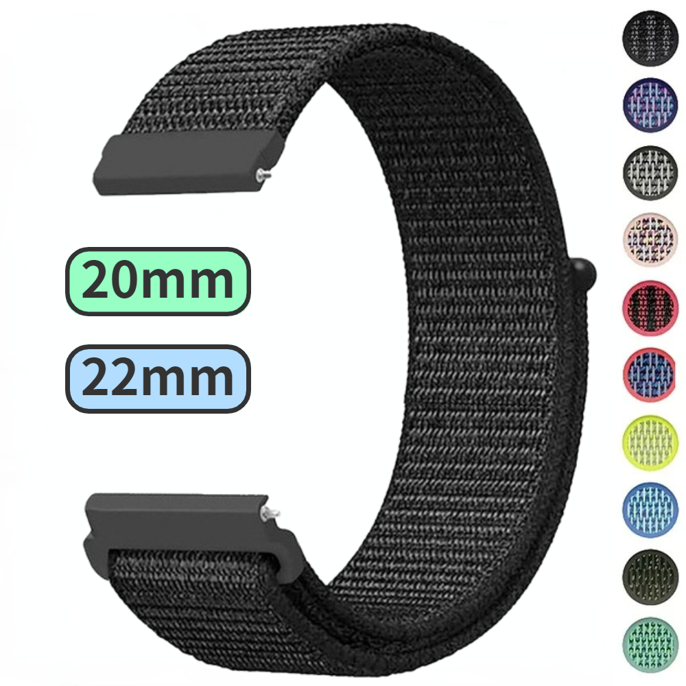 Correa de nailon de 22mm y 20mm para Samsung Galaxy Watch 3/4/5/6/Gear S3, pulsera para Huawei Watch 4/GT-2-3-Pro/Amazfit GTR/GTS