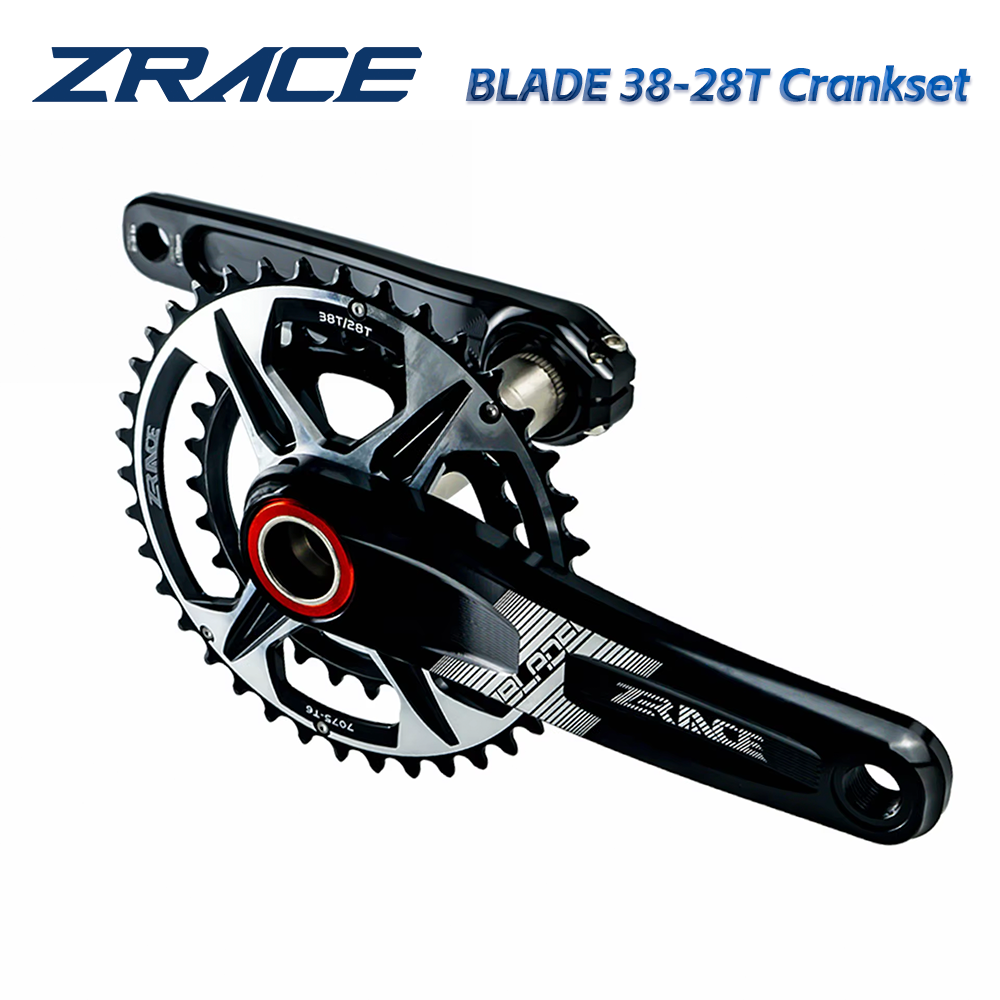 ZRACE BLADE 2 X 10 11 12 Speed Crankset Eagle Tooth untuk MTB XC / TR / AM 170 / 175mm, 38-28T, BB68/73 Chainset