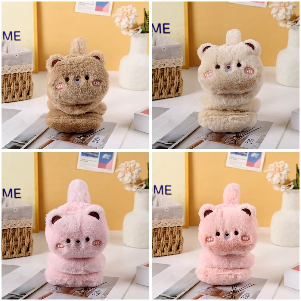 Outdoor Bear Bear Earmuffs Windproof Winter Warm Cycling Ear Covers Retractable Foldable Plush Ear Warmers for Women Girls
