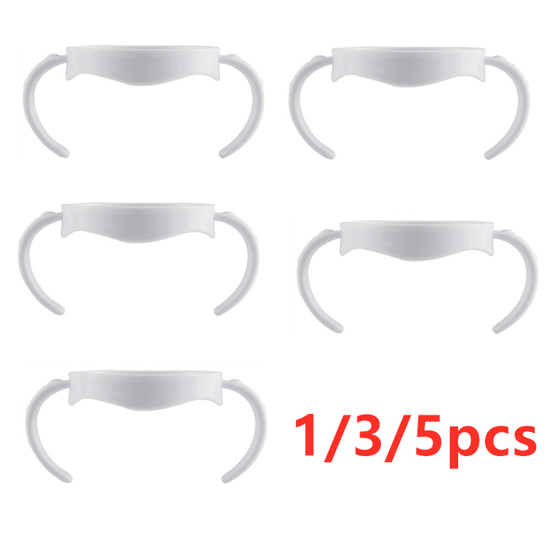 Baby Bottle Handle Grip, Titular de enfermagem, boca larga natural, alimentação de vidro PP, alças para Avent, 1 Pc, 3 Pcs, 5Pcs