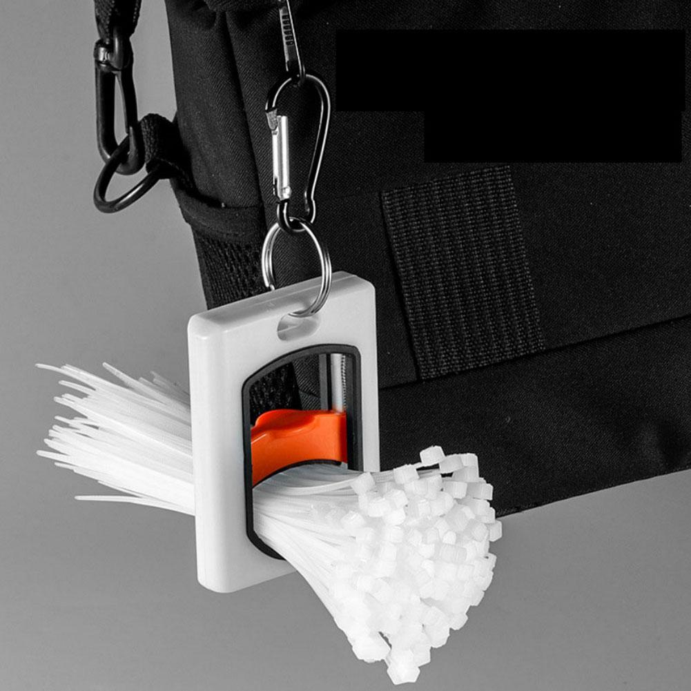 Organizador de bridas de cables cuadrado, organizador de bridas de cables fluorescente, almacenamiento portátil reutilizable, soporte para bridas de cables, herramienta de almacenamiento de bridas de cables
