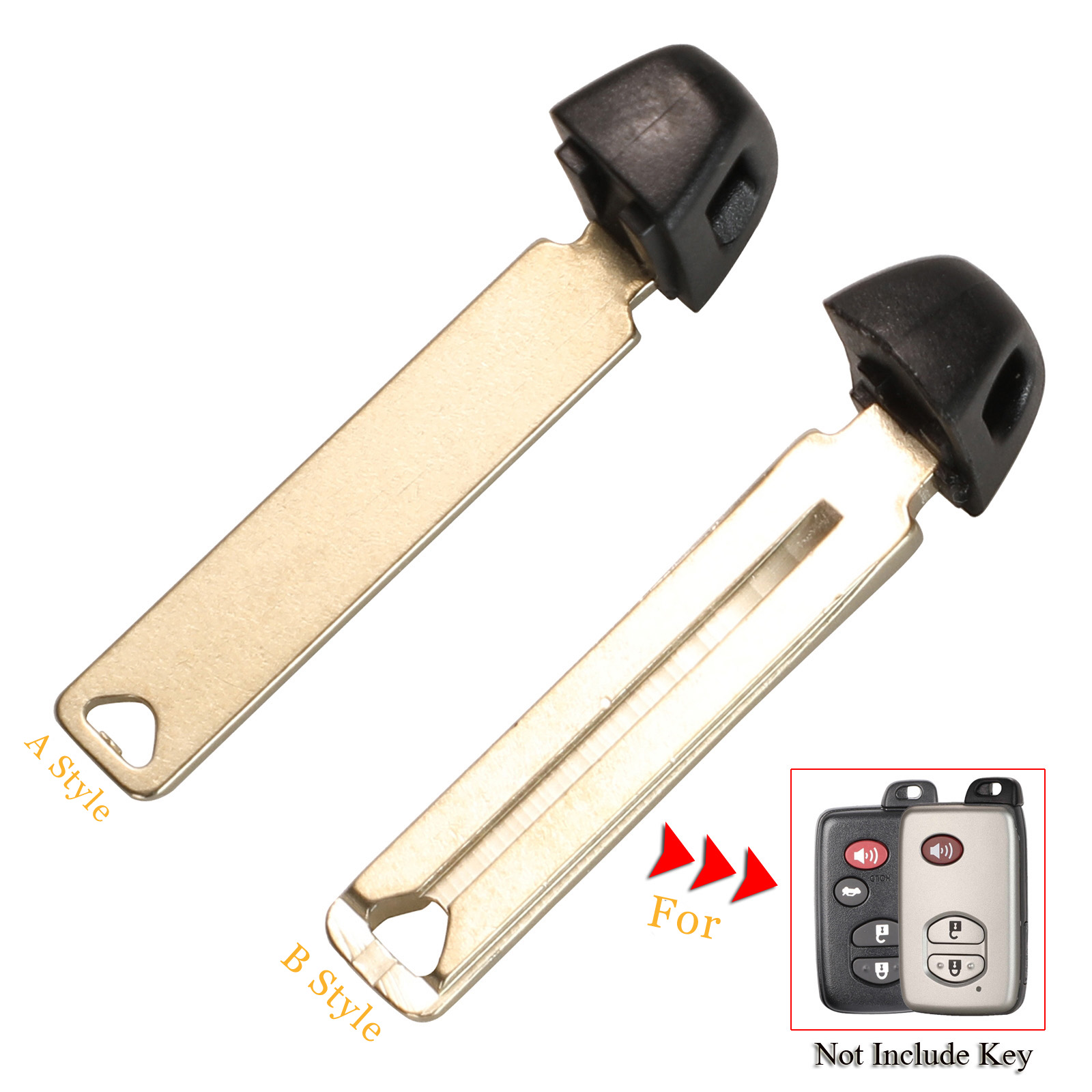 Jingyuqin Sostituzione Emergenza Smart Prox Chiave A Distanza Fob Lama Non Tagliata Per Toyota Camry Corolla Highlander Prius
