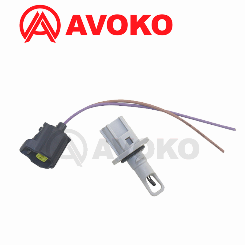 Intake Air Temperature Sensor With Electrical Harness 2 Pin Connector Plug For FORD MAZDA LINCOLN MERCURY 1F2018845 F6ZZ12A697A