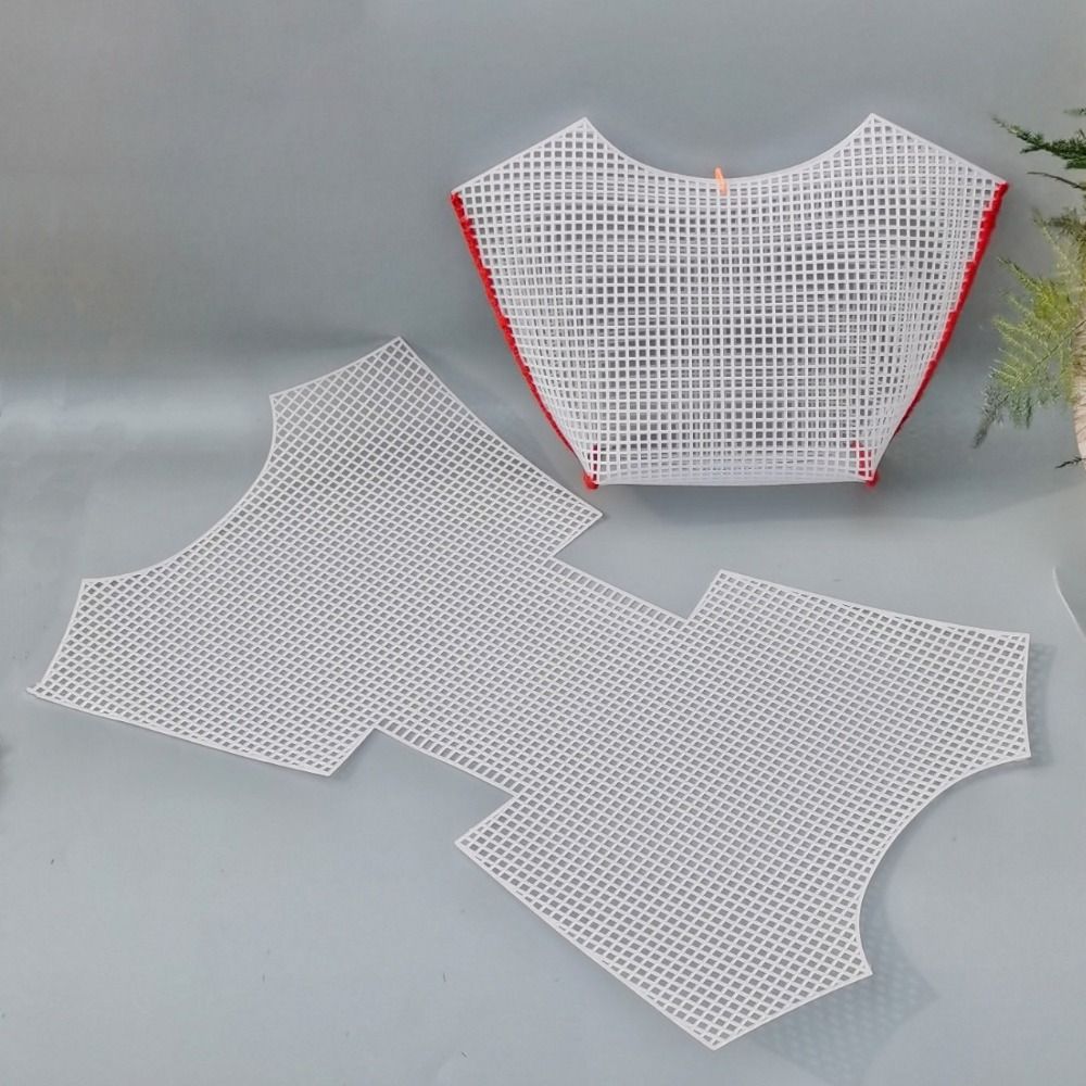 White Durable Plastic Mesh Canvas Bag Sheets Plastic Net Cover DIY Crafting Handbag Accessories Acrylic Yarn Crafting Knit
