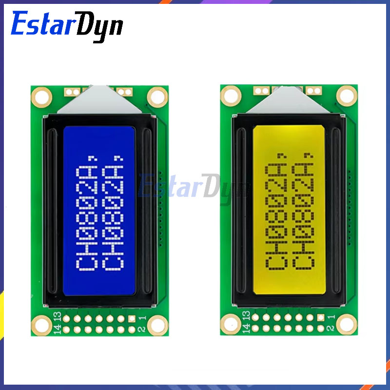 Estardyn 0802 LCD 8x2 karakter LCD-displaymodule 5V LCM blauwe achtergrondverlichting