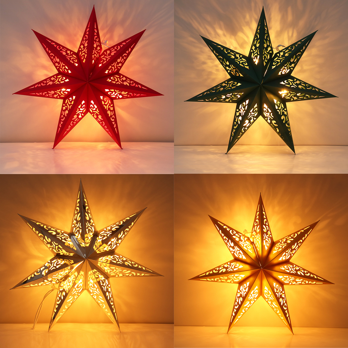 Weihnachtsschmuck, hohler Stern, hängende Anhänger, Weihnachtsdekoration 2024, für Zuhause, Navidad Natal Noel, Geschenke, Neujahr 2025,