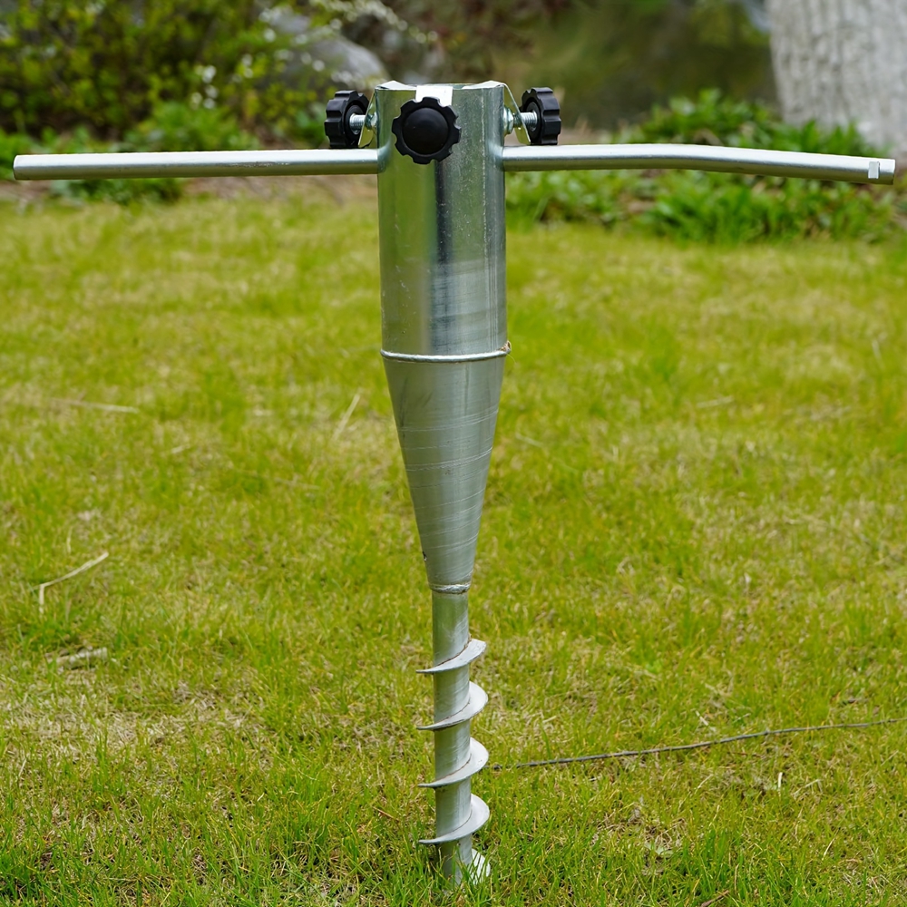 1 stücke Outdoor Trocknen Rack Basis Metall Regenschirm Anker Spirale Schraube Robust Geeignet für Garten Hinterhof Rasen Boden Boden einfügen