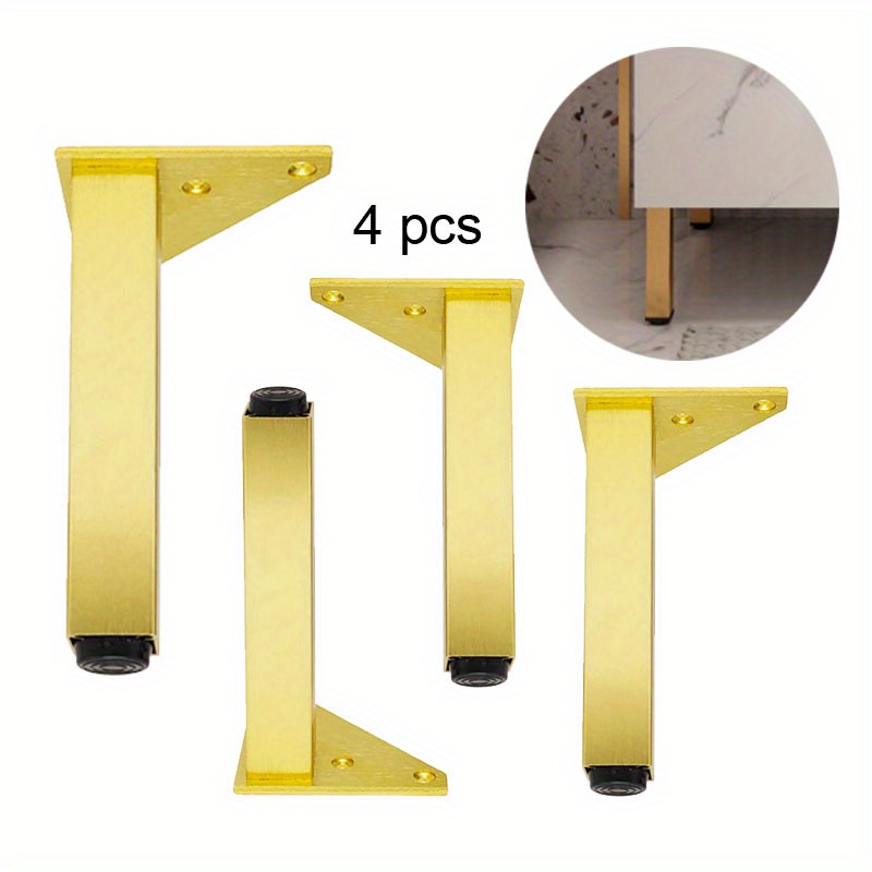 4 Stück DIY Ersatzfüße Möbelbeine montiert Stil Möbel Couchtisch Füße Metall Möbelbein für Sofa Schrank Seite