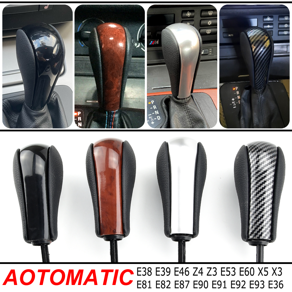 Автоматическая автомобильная ручка переключения передач для BMW E39 E46 E53 E60 E61 E63 E64 E81 E82 E87 E90 E91 E92 E93 E83 ABS углеродное волокно Стайлинг автомобиля