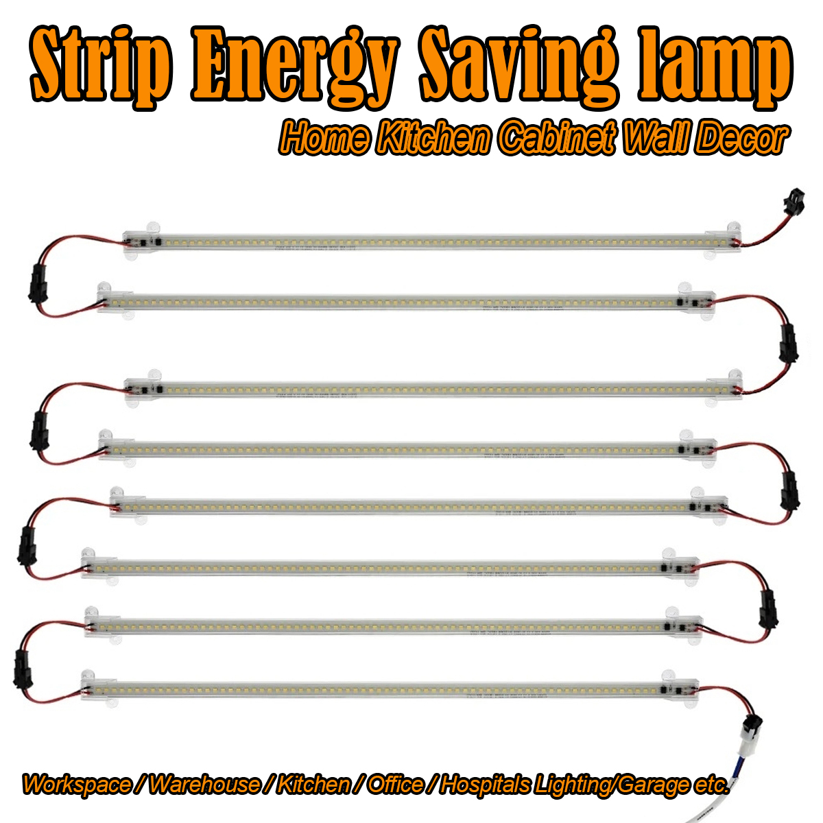 1x-12x Led Tube Light Bar Lights 30cm 40cm 50cm Showcase Saving Shelf Aluminum Energy Decoration Kitchen Lamp Strip Stand Mirror
