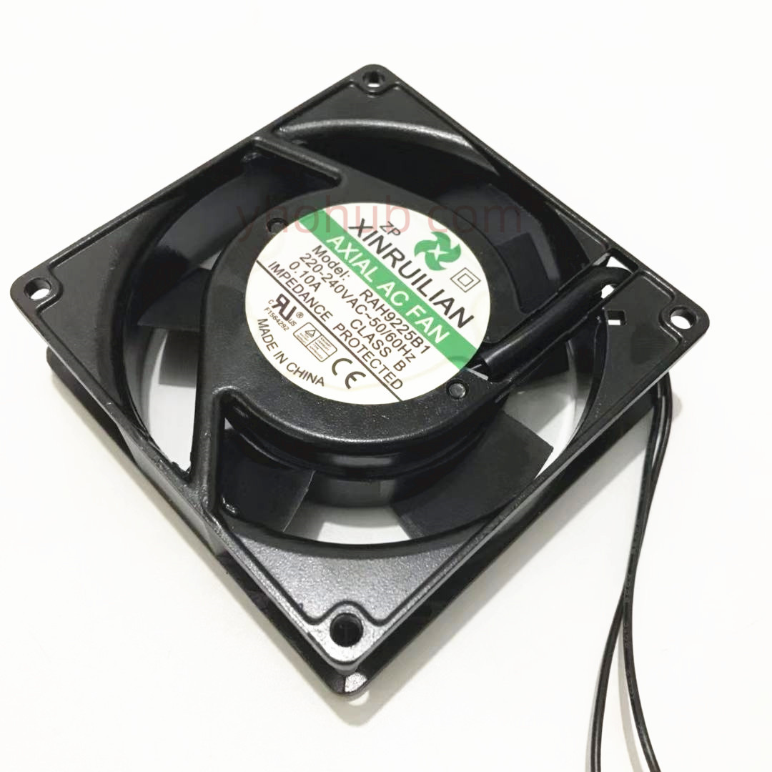 ซินรุยเลียน RAH9225B1 240V 0.1A 92x92x25 มม. พัดลมระบายความร้อนเซิร์ฟเวอร์ 2 สาย