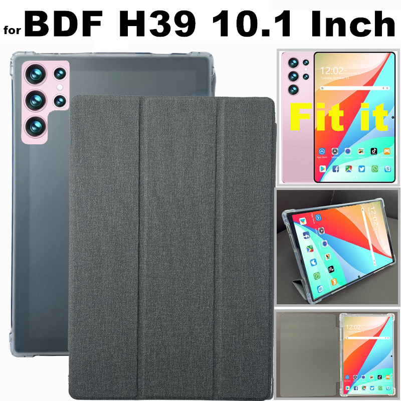 Para BDF H39 Tablet Capa flip de couro sintético de 10,1 polegadas com função de suporte Capa protetora