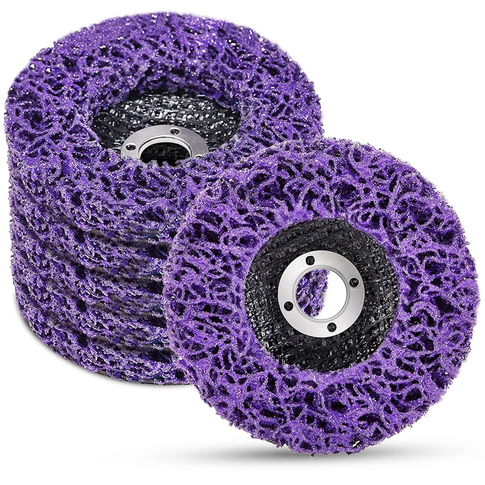 1 szt. 100/115/125mm tarcza koralowa Poly Strip Disc szlifierka Strip Disc tarcza ścierna farba usuwanie rdzy czyste do szlifierki kątowej