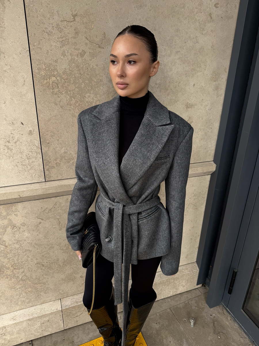 Bornladies Damen-Winteranzug im europäischen und amerikanischen Stil, modische Jacke mit großem Kragen und Taschen für den Herbst und Winter, Pendler-Outfit