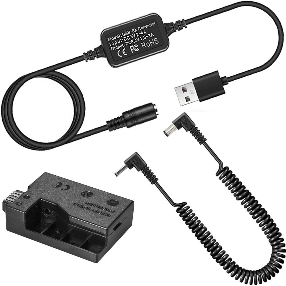 DR-E8 manequim bateria com dc power bank usb adaptador cabo LP-E8 substituição para canon eos 550d 600d 650d 700d dslr câmeras