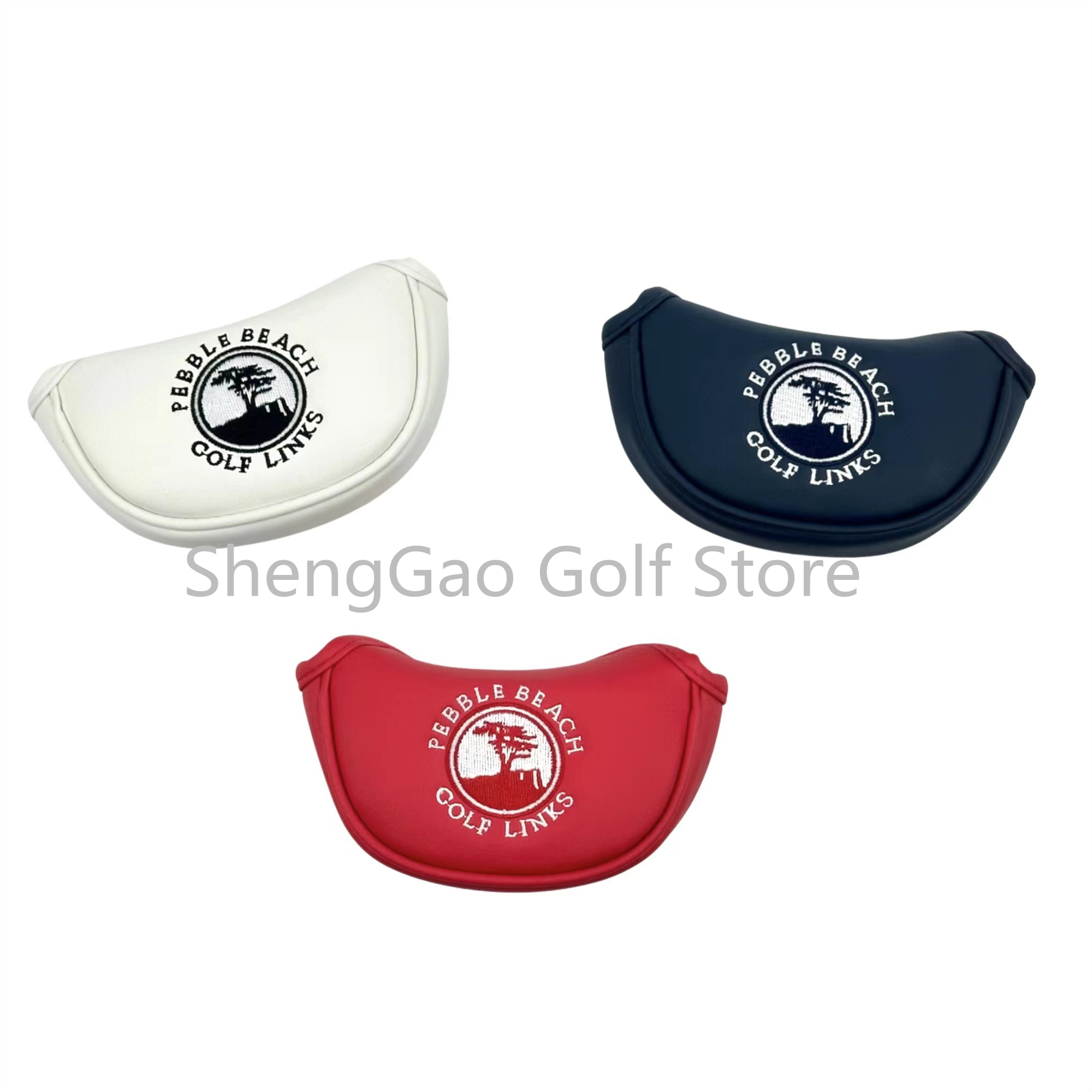 Kleine Baum Muster Golf Putter Abdeckung PU Leder Golf Mid Mallet Putter Club Kopf Abdeckung mit Magnet Verschluss