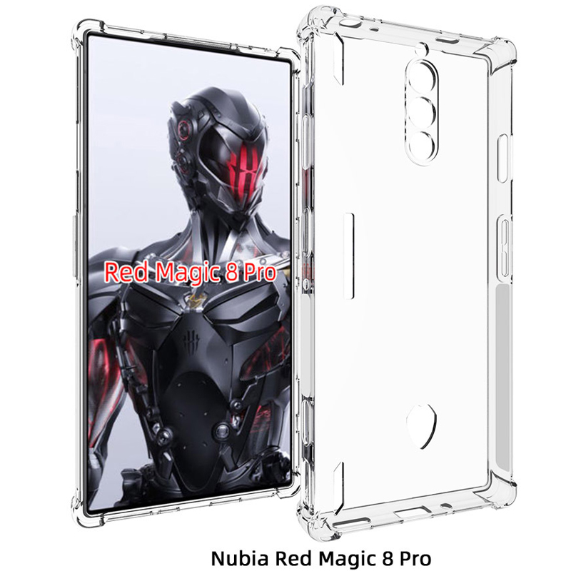 ZTE Nubia Red Magic 8 8S Pro Custodia Air Cushion Antiurto Airbag Custodia posteriore in silicone TPU trasparente per Nubia Redmagic 8 8S Pro