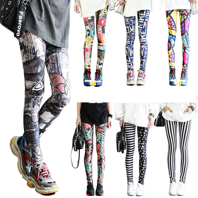 DOIAESKV Moda Leggings Sexy Casual e Colorido Aquecedor de Perna Fit A Maior Tamanho Leggins Calças Calças Leggings Femininas