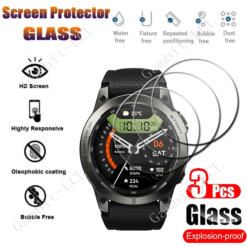 3PCS 9H Protezione Dello Schermo In Vetro Temperato Per Zeblaze Stratos 3 Pro GPS Astuto Della Vigilanza 1.43 Stratos3Pro Sport SmartWatch pellicola di copertura