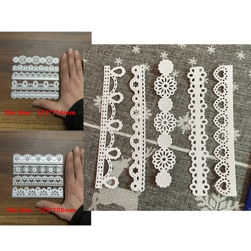 Koronkowy kwiat Metalowe matryce do wycinania Szablony do scrapbookingu Stempel/Album fotograficzny Dekoracyjne wytłaczanie Kartki papierowe DIY