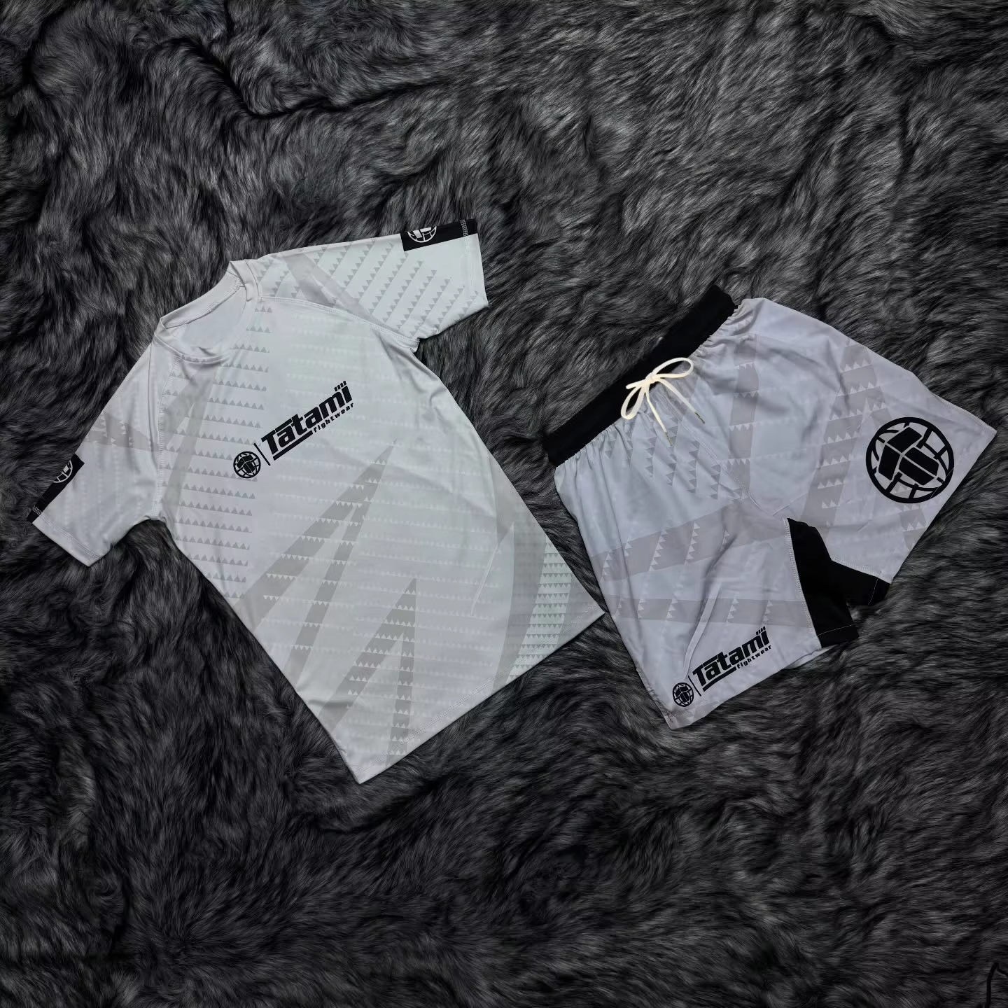 Ensemble de boxe et de Jiu-Jitsu BJJ été 2026 pour hommes/enfants – Short de combat et imprimé blanc à séchage rapide, vêtements de sport de compression pour entraînement MMA