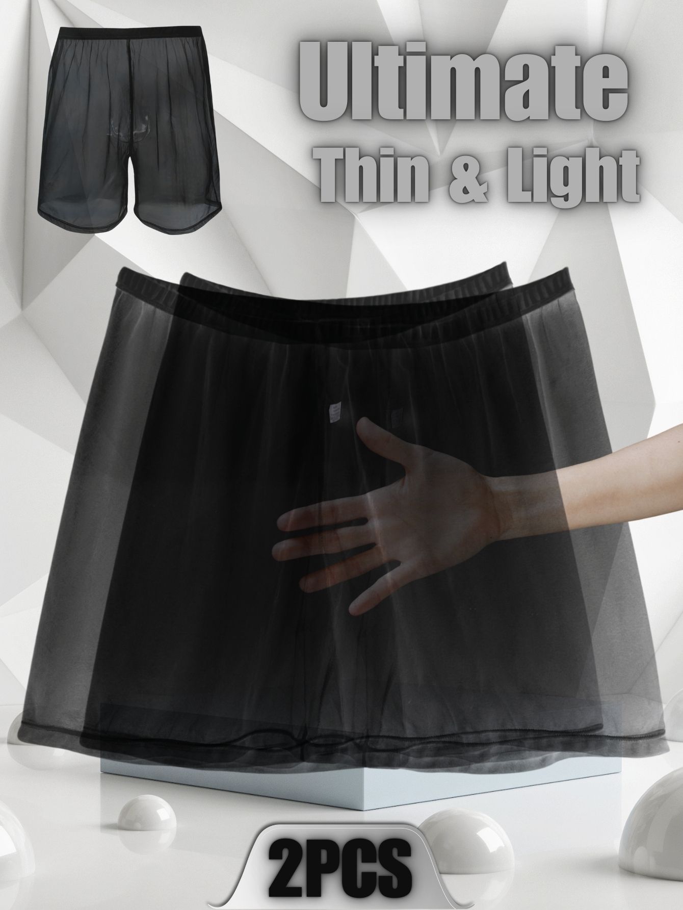 Pantalon de boxe long pour hommes, 2 pièces, sexy, simple, confortable, à la mode, doux, respirant, semi-transparent, pour sports à domicile, coupe ample