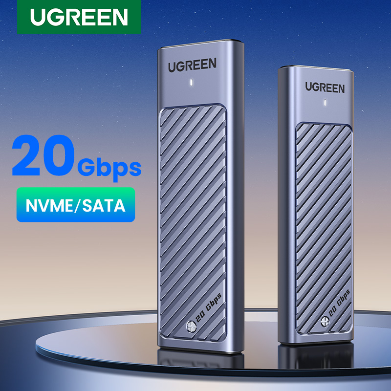 UGREEN – adaptateur de boîtier M.2 NVMe SATA SSD, 10Gbps USB 3.2 Gen2 USB C, prend en charge les clés M et B & M