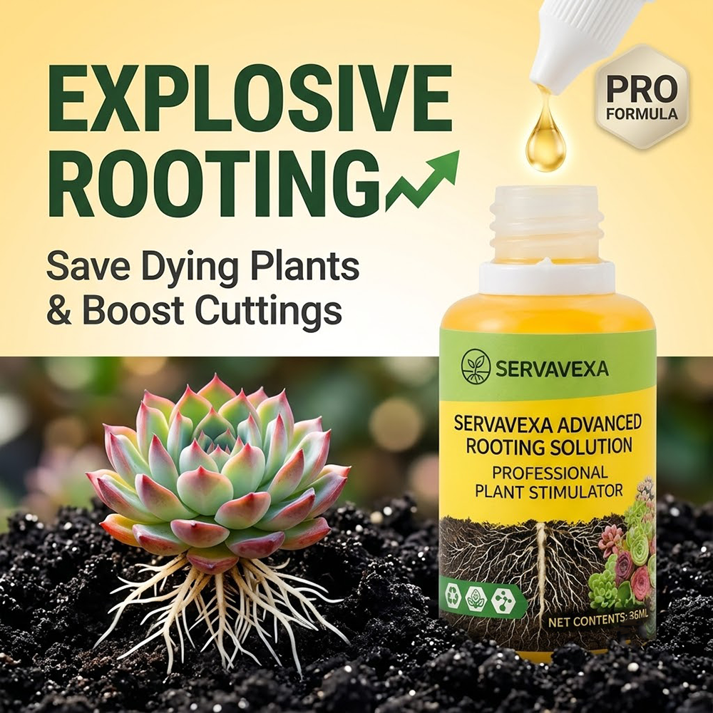 SERLAVEXA Liquid Plant Rooting Hormone Growth Fertilizer Solution for Houseplants Succulents Flowers Cuttings Fast Rooting 36ml