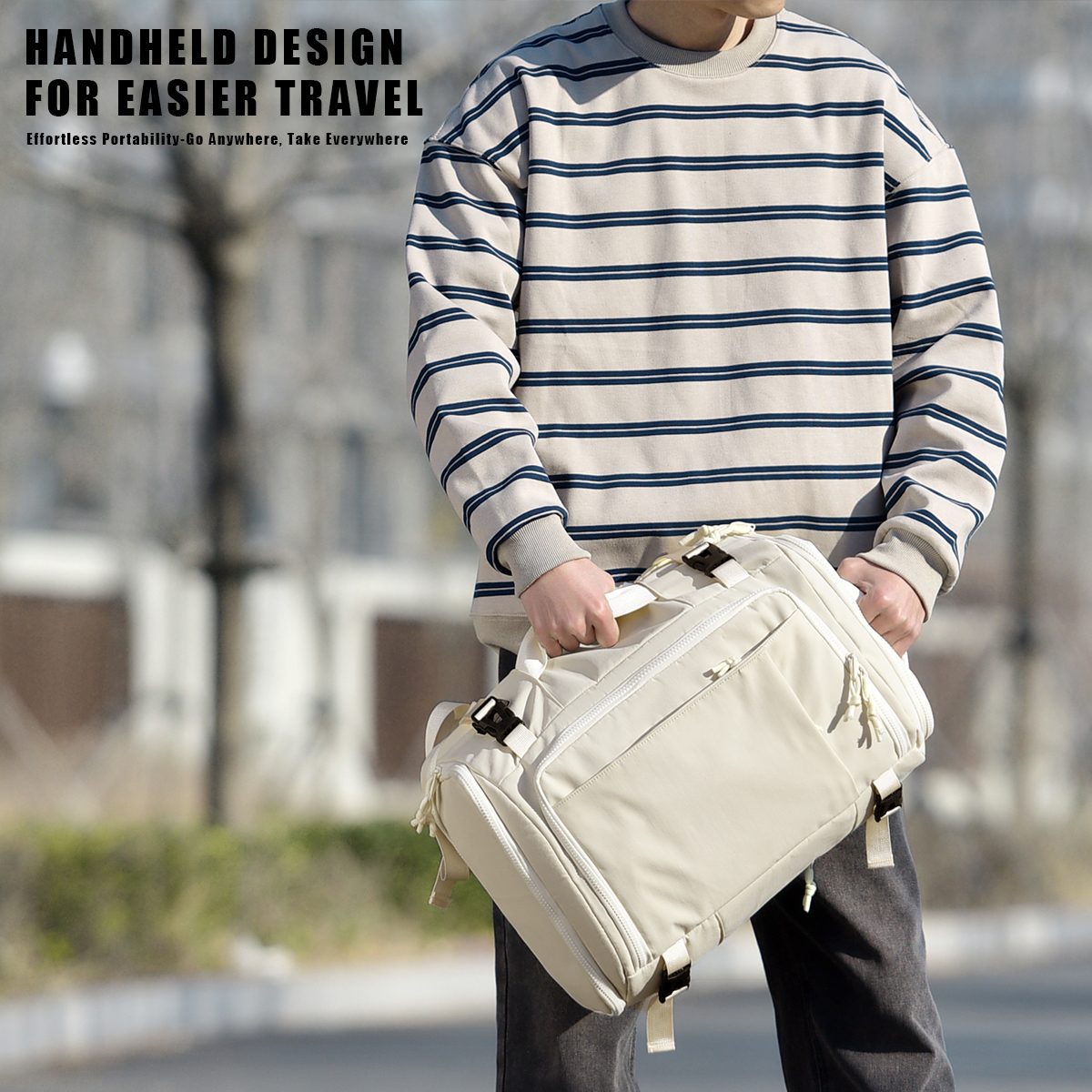 Reiserucksack, großes Fassungsvermögen, Reisefach-Rucksack, Damen, leicht, für Geschäftsreisen, Herren, multifunktionale Computertasche, tragbar